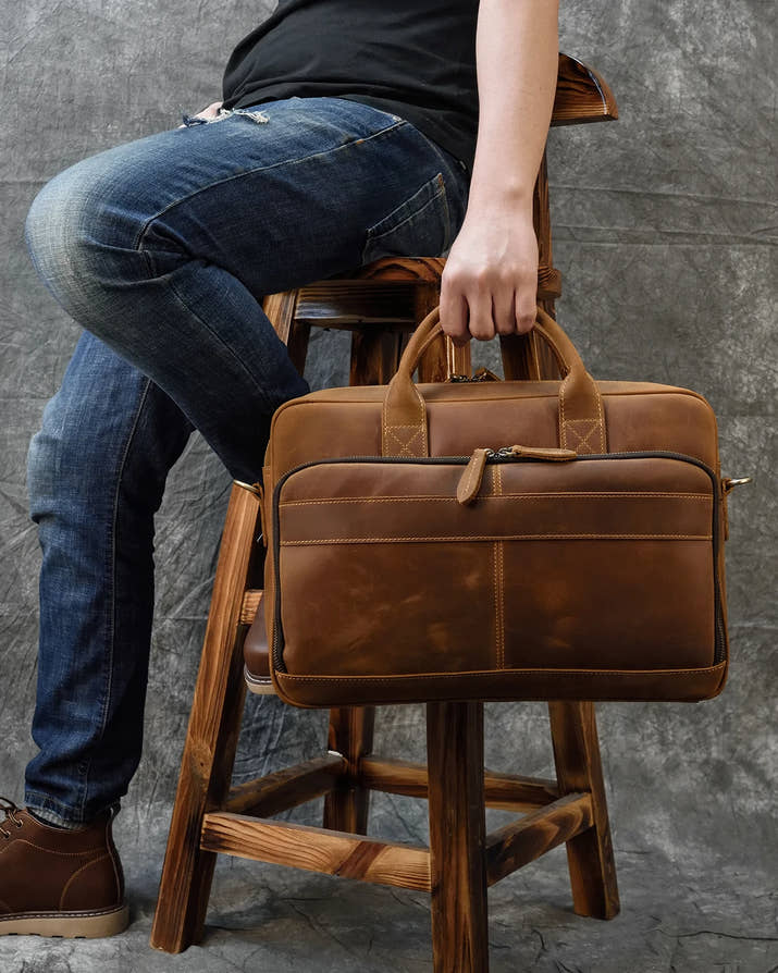 Executive Vintage Leather Briefcase™